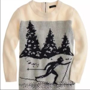 J crew ivory pullover ski sweater